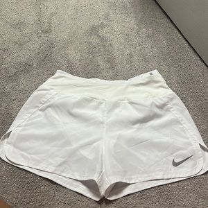 White Nike dri fit running shorts size XS